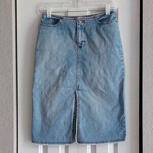 QPD Light Blue Denim Pencil Skirt Junior's Size 1